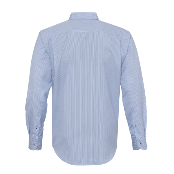 Executive Light Blue Stripes Long Sleeve Shirt For Men